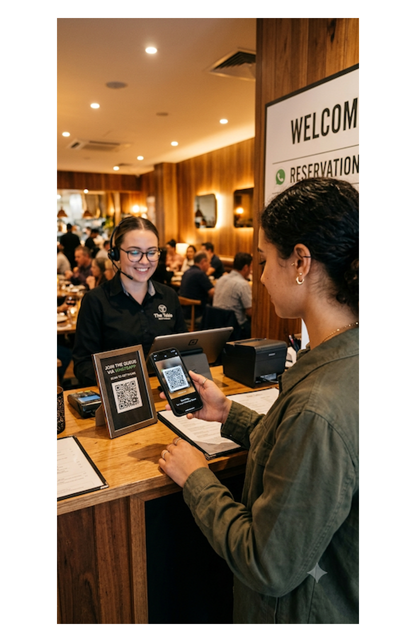 Customer scans the QR